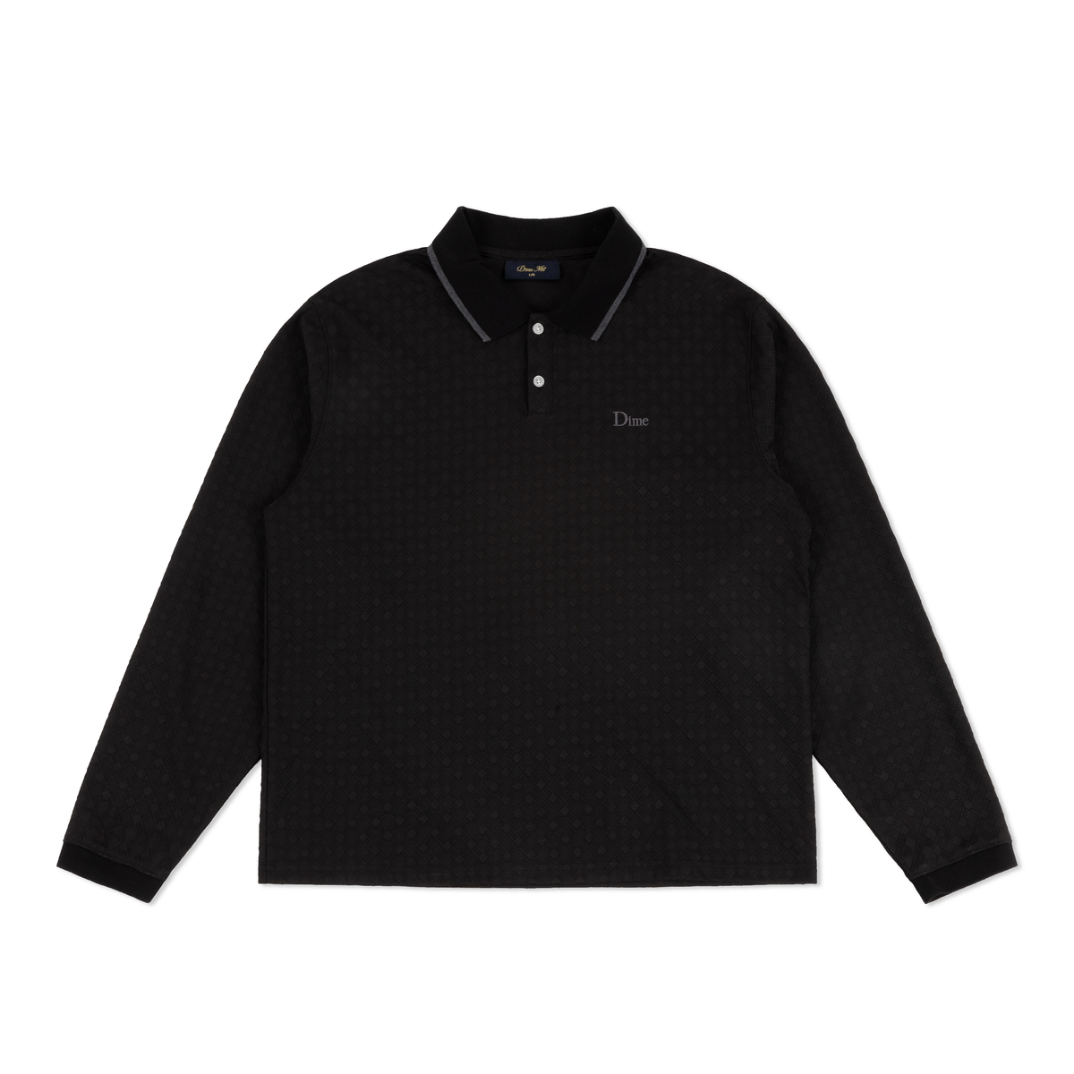 Jacquard LS Polo, Black