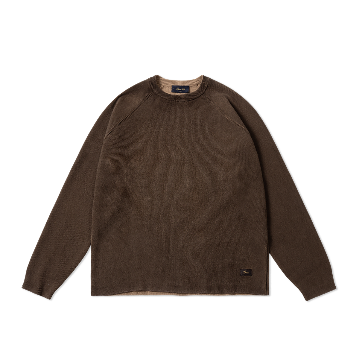 Printed Rib Sweater, Brown/Tan