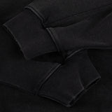 Distressed Terry Zip Hoodie, Acid Black
