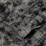 Plaid Flannel Shirt, Bleached Black