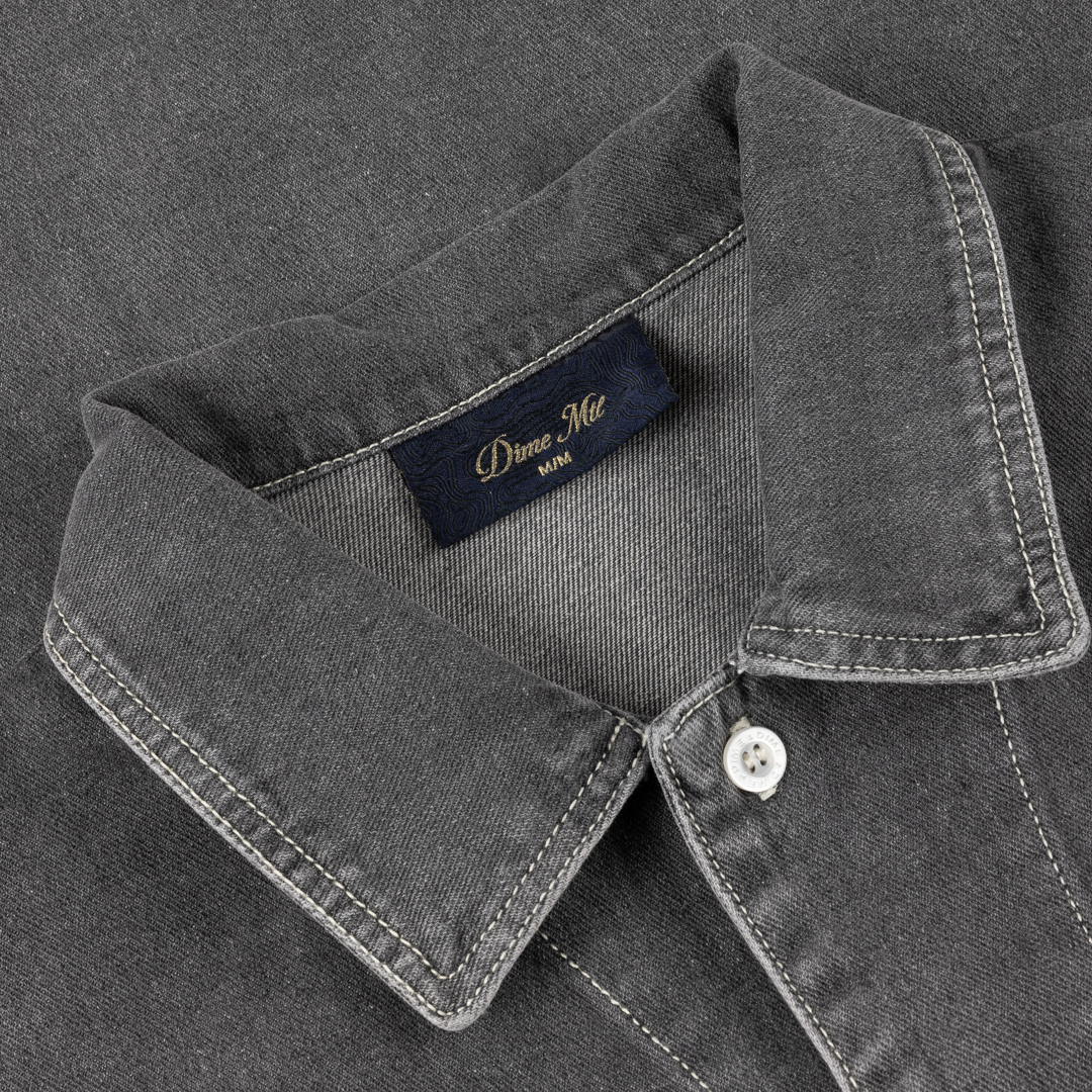 Stonewash Button Up, Black Washed