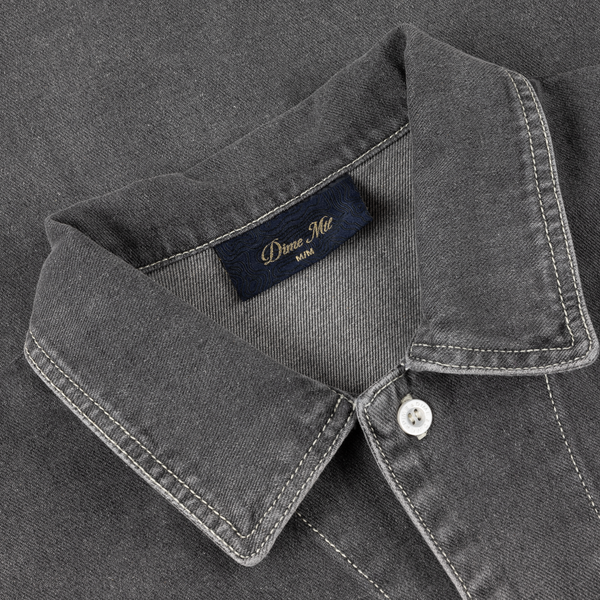 Dime Stonewash Button Up, Black Washed