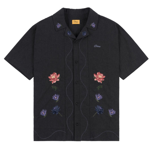 Lotus Button Up Shirt, Vintage Black