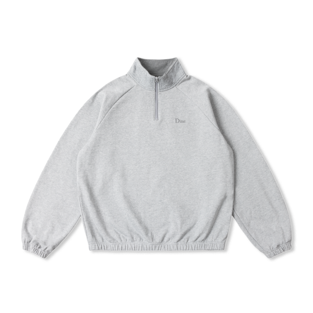 Classic Terry Quarter Zip, Heather Gray
