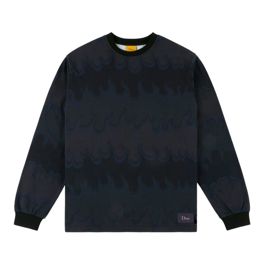 Space Flame L/S Shirt, Black