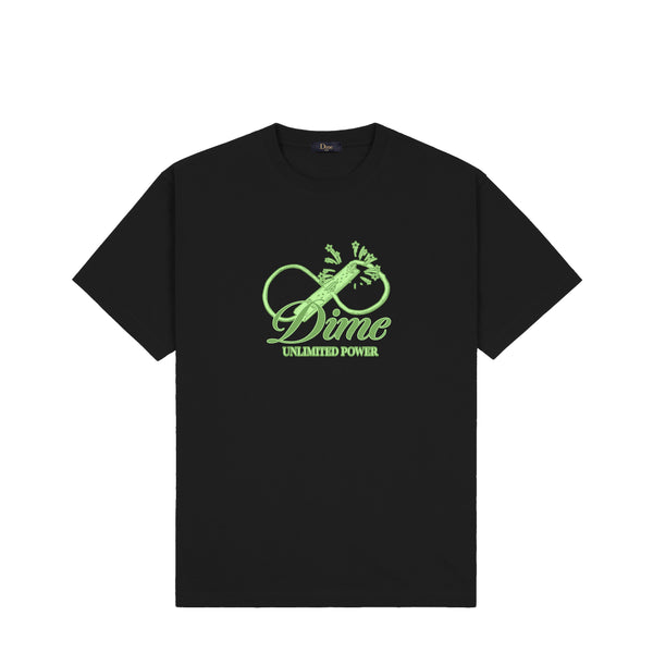 Dime Cursive Power Tee, Black