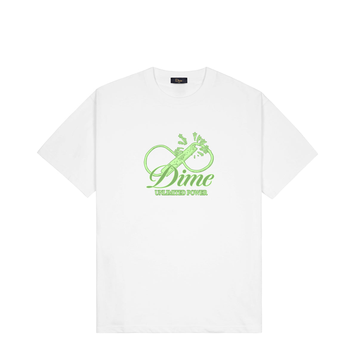 Cursive Power Tee, White
