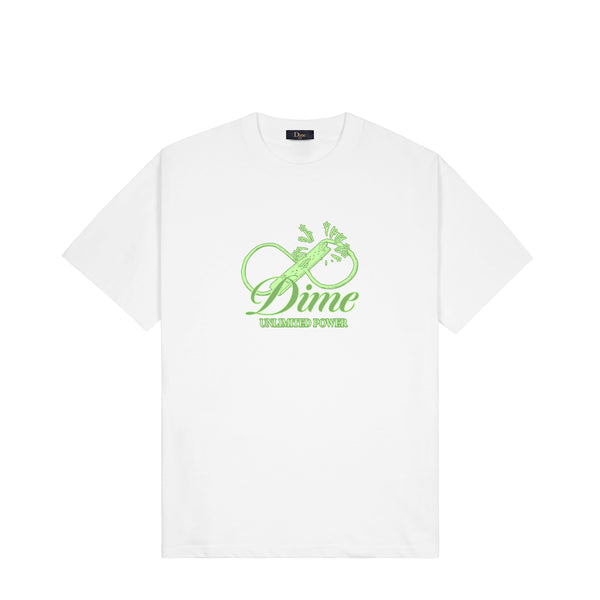 Dime Cursive Power Tee, White