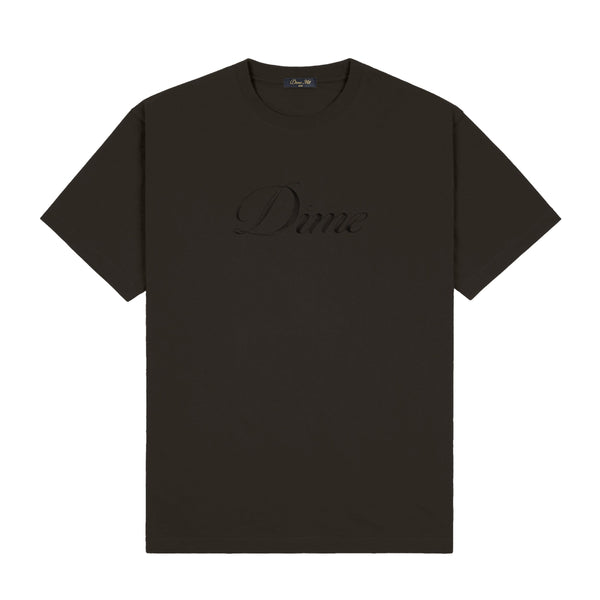 Dime Cursive Tee, Vintage Black
