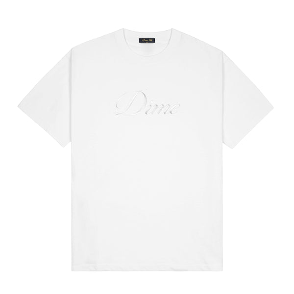 Dime Cursive Tee, White