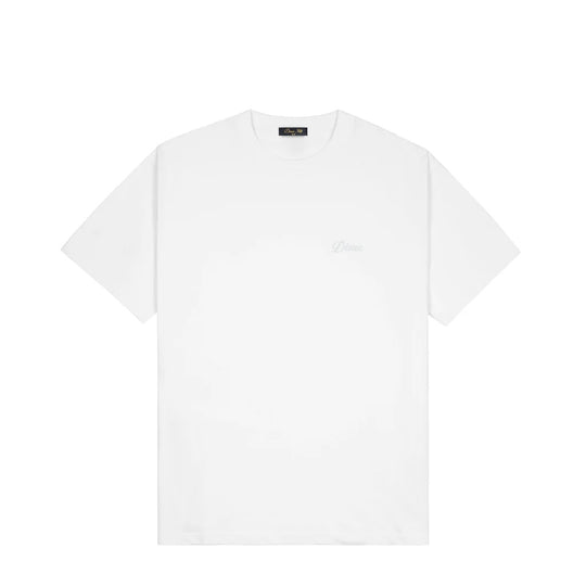Cursive Small Logo Tee, White