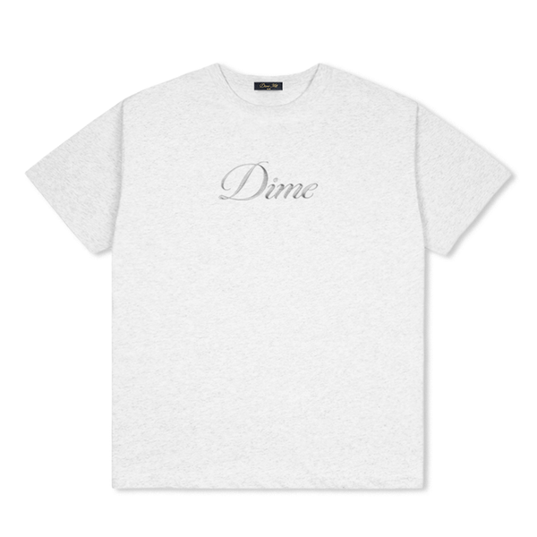 Dime Cursive Tee, Ash