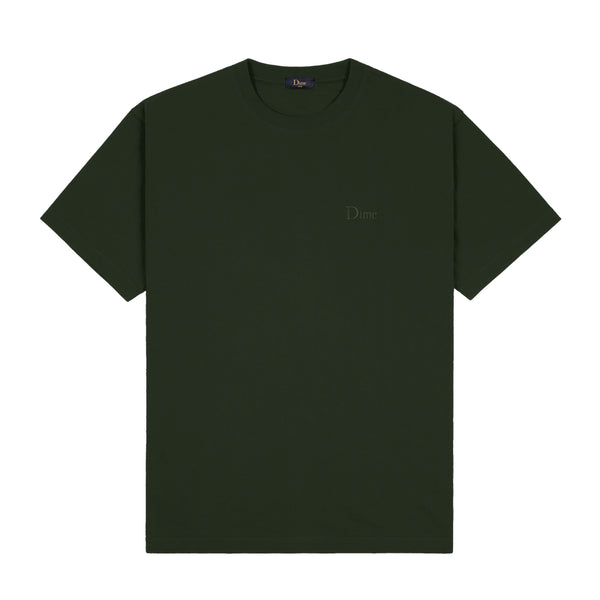 Dime Classic Small Logo Tee, Forest Green
