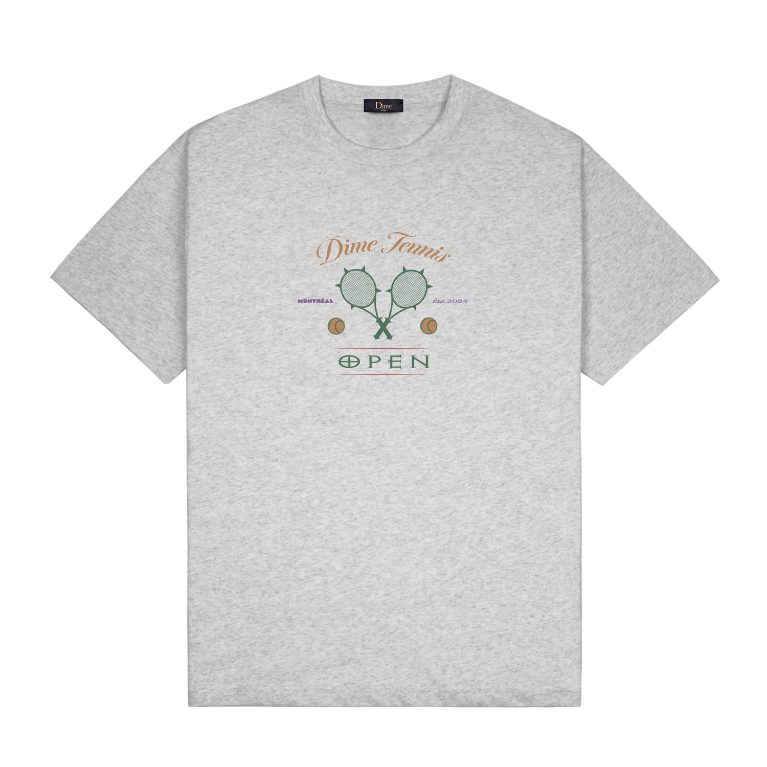 Court Tee, Heather Grey