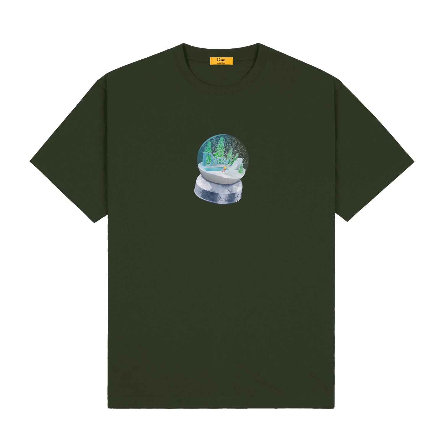 Snow Globe Tee, Forest Green