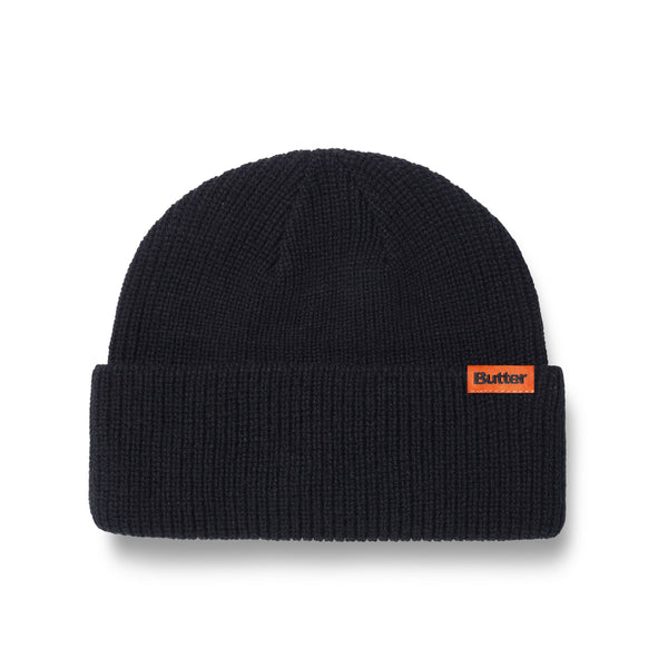 Butter Goods Tall Wharfie Beanie, Black