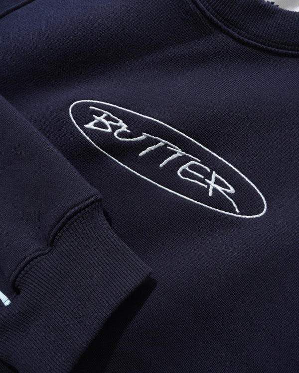 Butter Goods Team Panel Crewneck, Navy