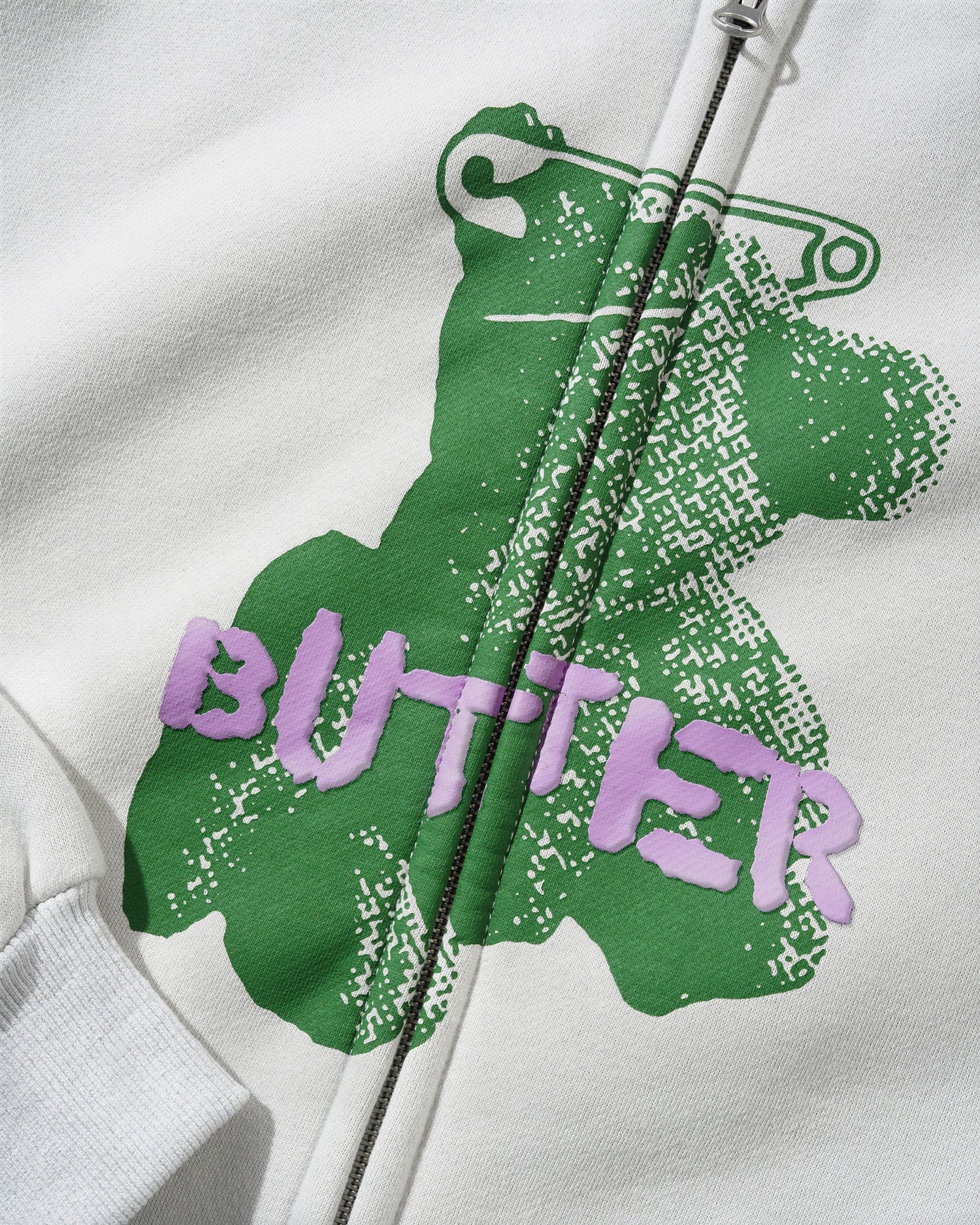 Teddy Bear Zip-Thru Hood, Cement