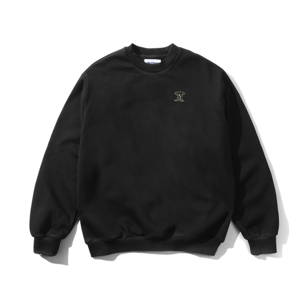 Butter Goods Terrain Basic Crewneck, Washed Black
