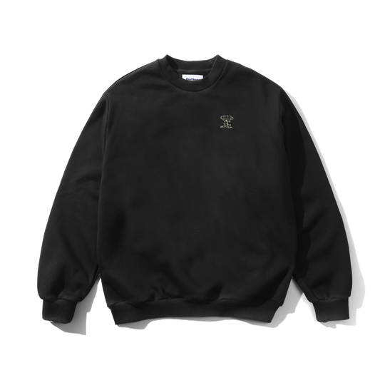 Terrain Basic Crewneck, Washed Black