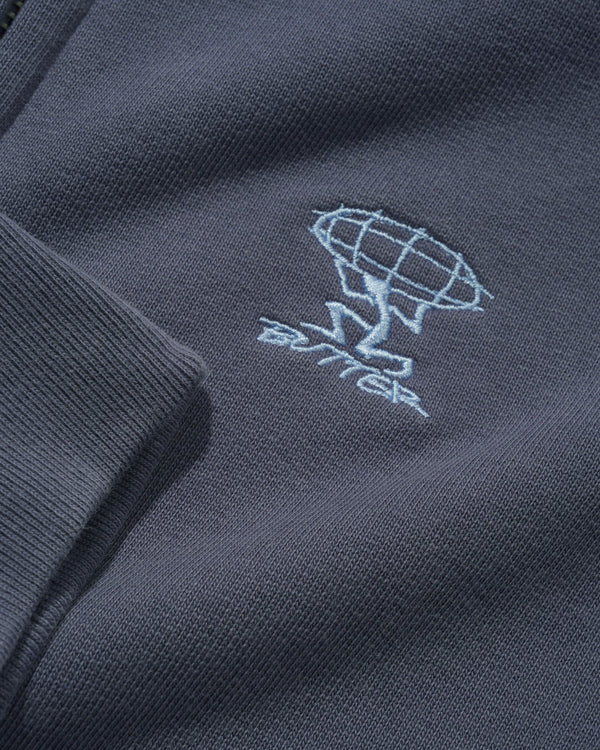 Butter Goods Terrain Basic Zip-Thru Hood, Washed Stone Blue