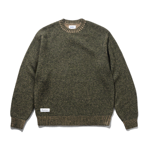 Butter Goods Textured Knit Sweater, Army