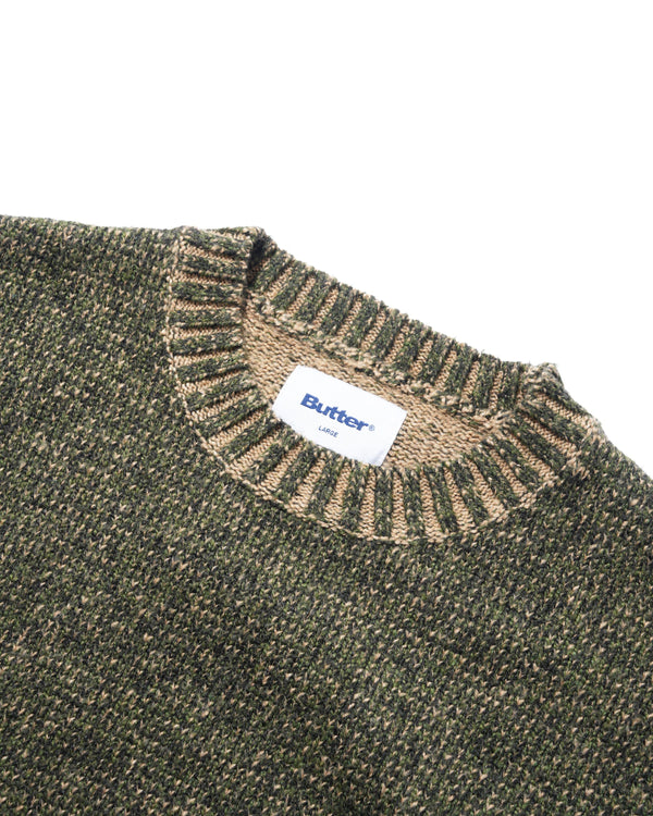 Butter Goods Textured Knit Sweater, Army