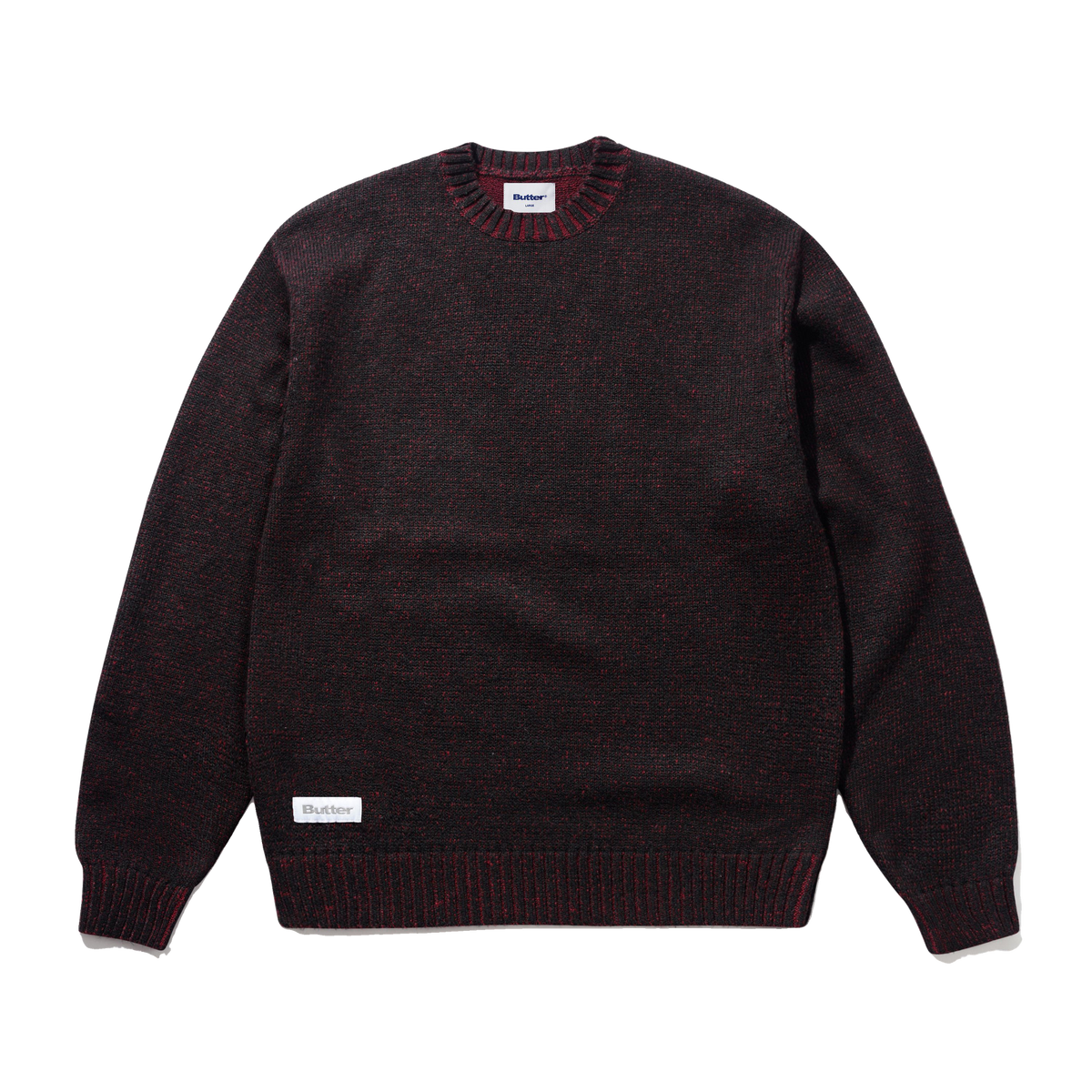 Textured Knit Sweater, Black