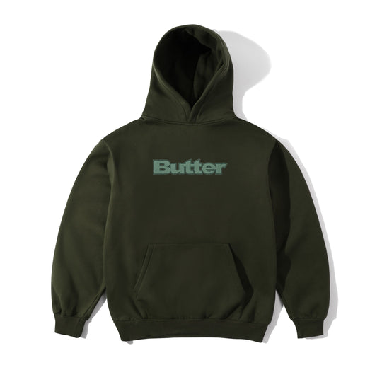 Textured Logo Pullover Hood, Fatigue