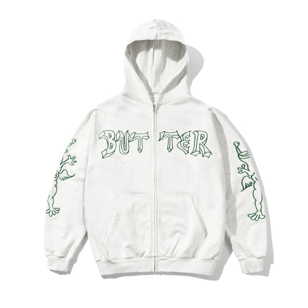 Butter Goods Thirteen Zip-Thru Hood, Ash