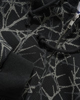 Thorn Camo Waffle Zip-Thru Hood, Black