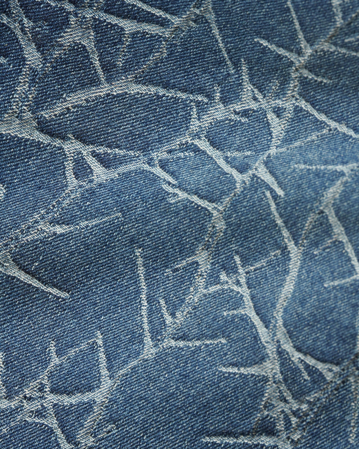 Thorn Camo Wide Cut Denim Jeans, Washed Indigo