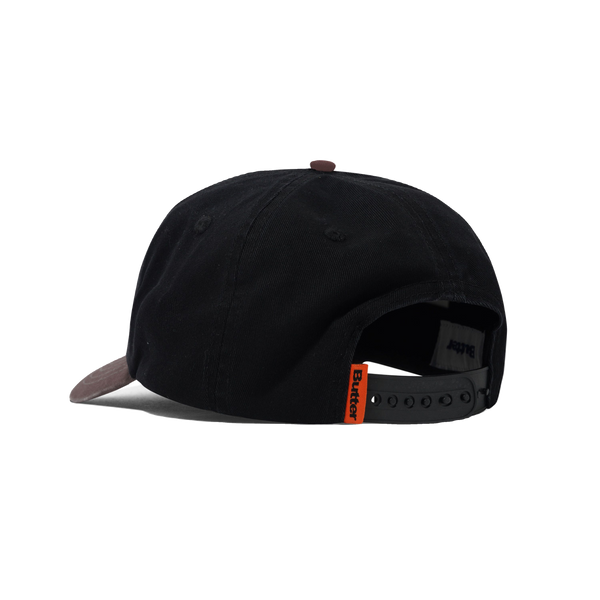 Butter Goods Tide 5 Panel Cap, Washed Black / Dusk