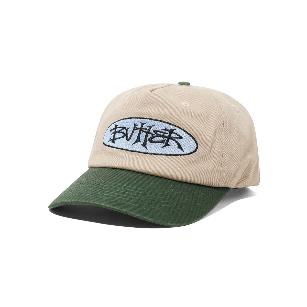 Tide 5 Panel Cap, Washed Tan / Seaweed