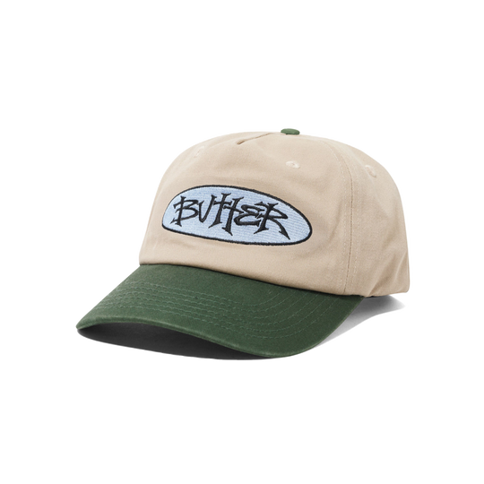 Tide 5 Panel Cap, Washed Tan / Seaweed