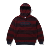 Tide Waffle Zip-Thru Hood, Red Stripe