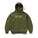 Tide Waffle Zip-Thru Hood, Washed Army