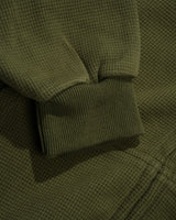 Tide Waffle Zip-Thru Hood, Washed Army
