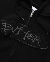 Tide Waffle Zip-Thru Hood, Washed Black