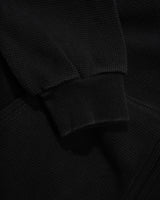 Tide Waffle Zip-Thru Hood, Washed Black