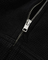 Tide Waffle Zip-Thru Hood, Washed Black