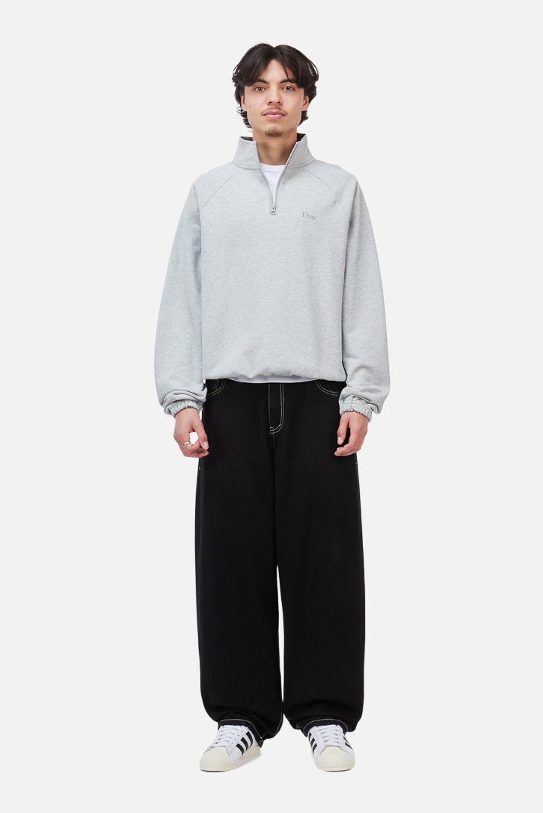Classic Terry Quarter Zip, Heather Gray