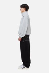 Classic Terry Quarter Zip, Heather Gray