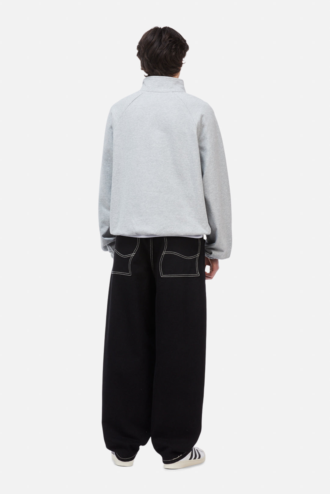 Classic Terry Quarter Zip, Heather Gray