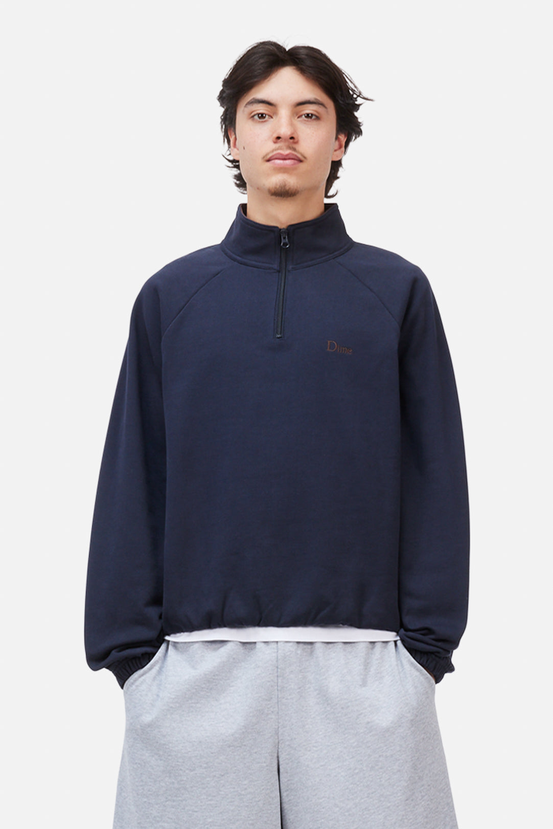 Classic Terry Quarter Zip, Navy