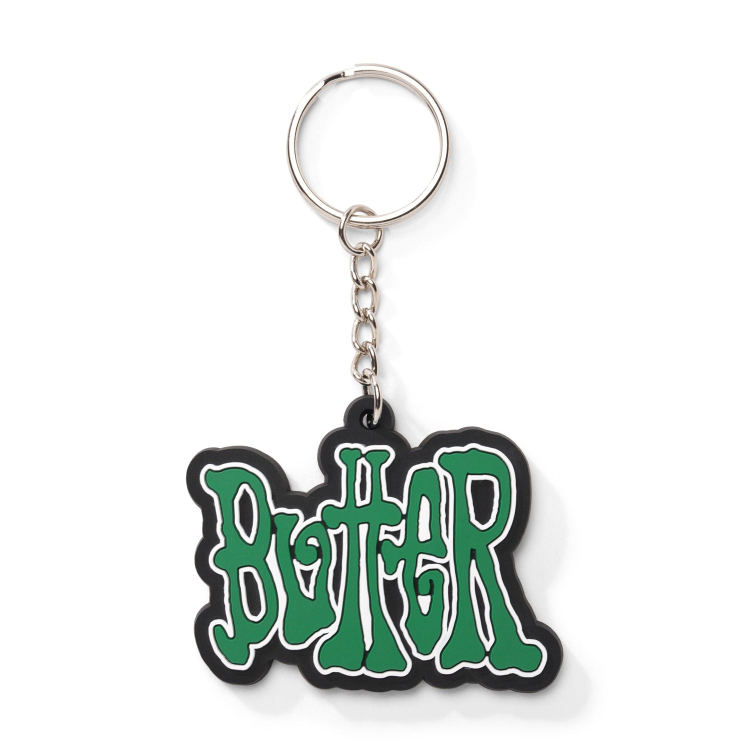 Tour Rubber Key Chain, Green / White