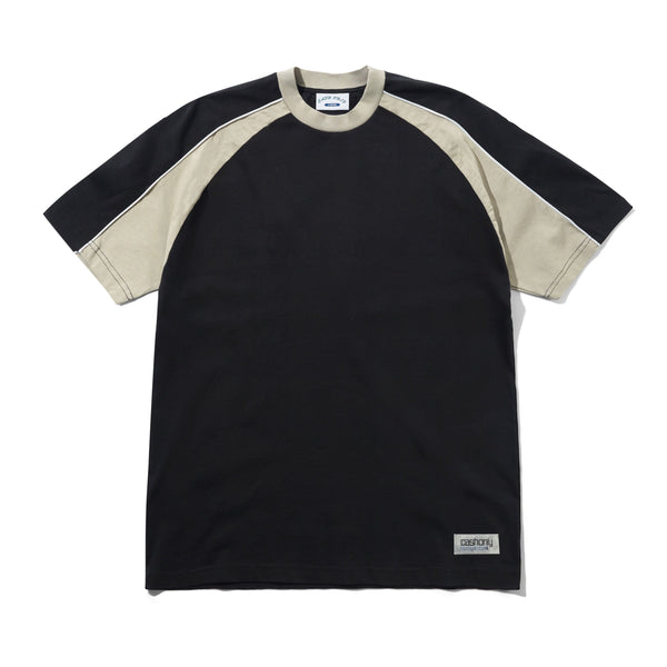 Cash Only Track Panel Tee, Black / Cove