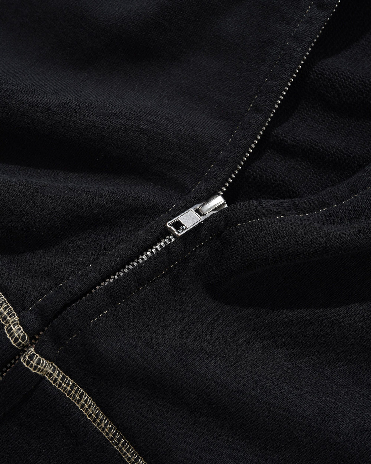 Trail Stitch Zip-Thru Hood, Washed Black