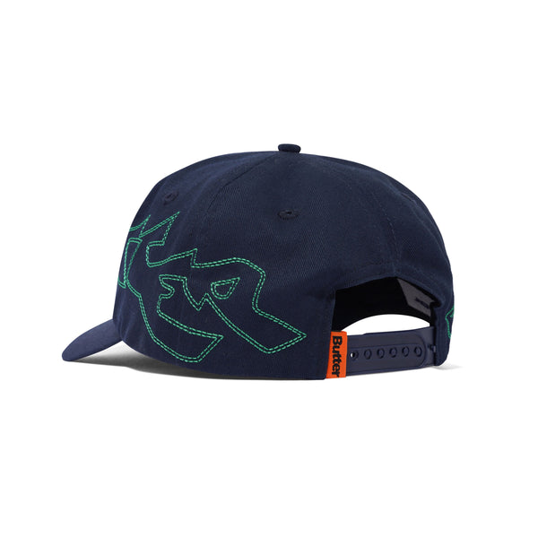 Butter Goods Trance 5 Panel Cap, Navy