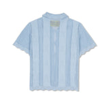 Womens Translucent Doily Top, Light Blue